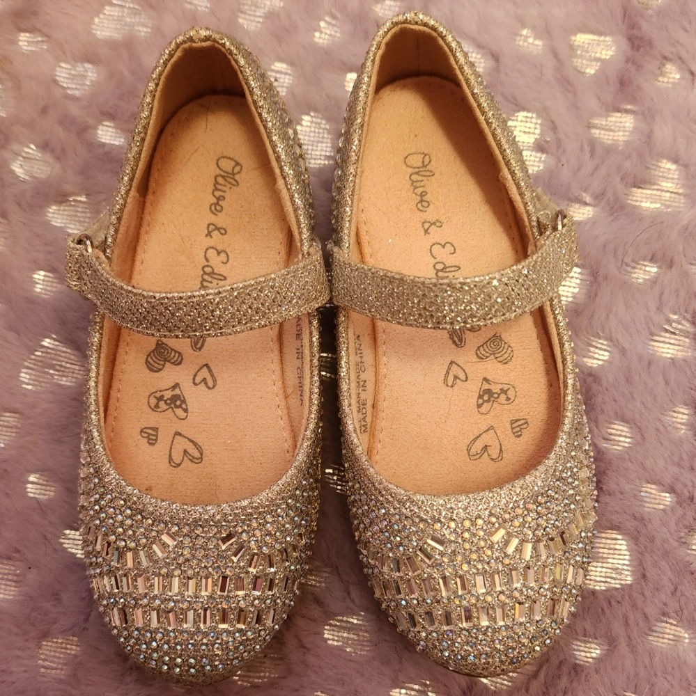 Silver Bling Ballet Flats 7T